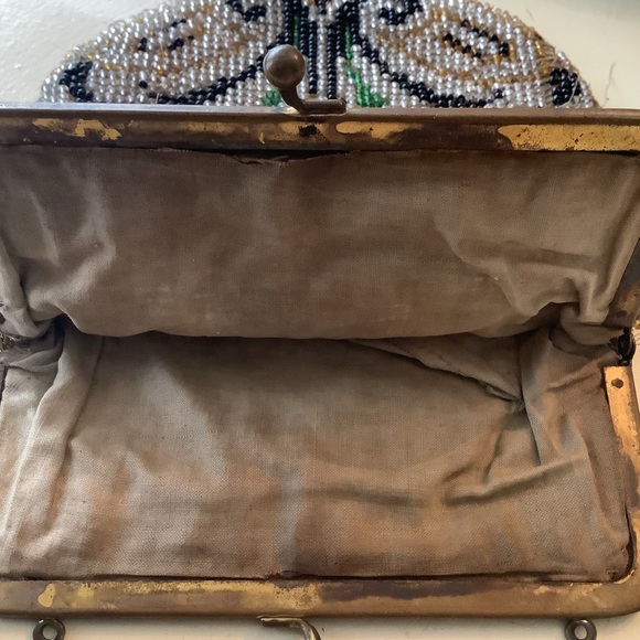 Antique Vintage 1920’s Seed Bead Hand Beaded Art Deco Flapper Purse - Picture 4 of 9